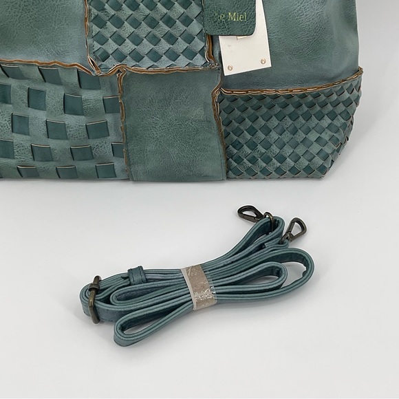 Le Miel Vegan Leather Purse NWT Aged Turquoise Color - Picture 4 of 16